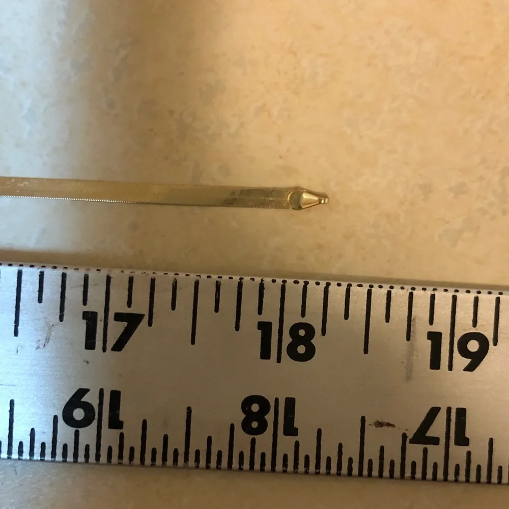 Unisex herringbone 14k necklace - Picture 11 of 16